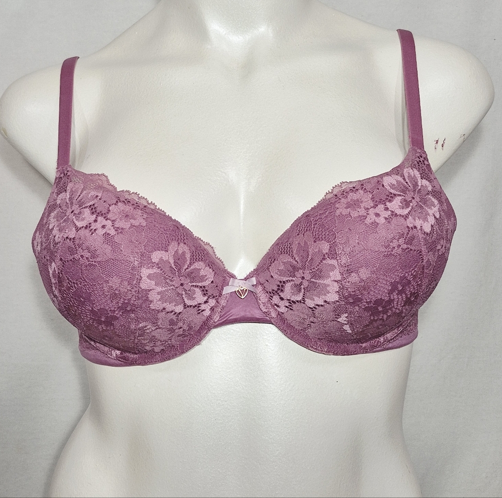 36C Victoria's Secret Lace Covered Padded Perfect Shape‎ Underwire Bra